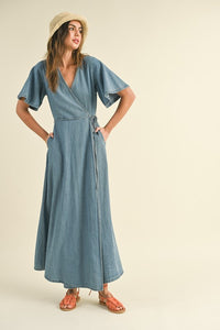 Wrap Denim Dress