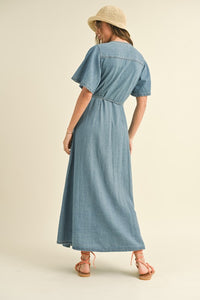 Wrap Denim Dress