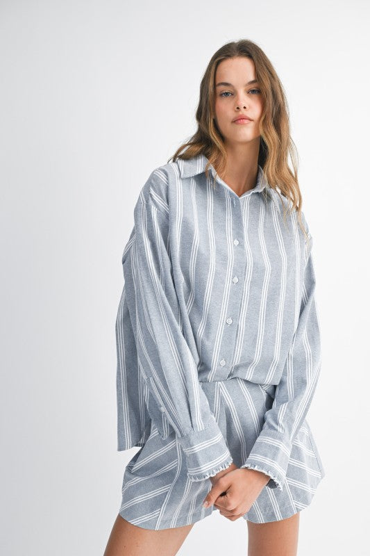Pin Stripe Short Set