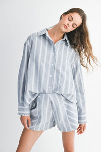 Pin Stripe Short Set