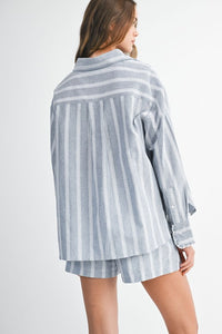 Pin Stripe Short Set