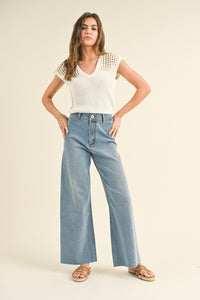 Straight Wide Leg Jeans